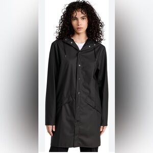 RAINS Black Hooded Raincoat